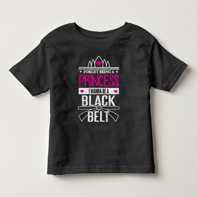 Camiseta De Bebé Los Chicas del karate olvidan que la princesa sea  (Anverso)