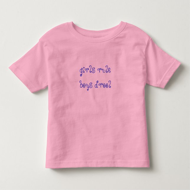 Camiseta De Bebé Los chicas gobiernan la drool de los niños (Anverso)