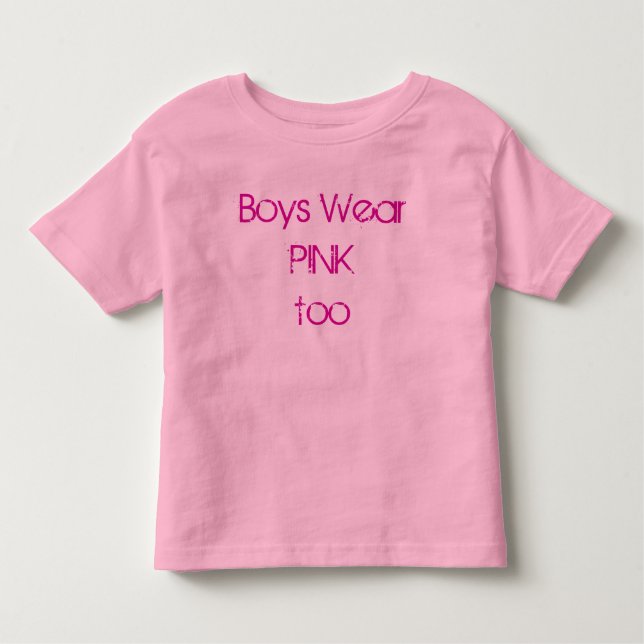 Camiseta De Bebé los chicos usan rosa (Anverso)