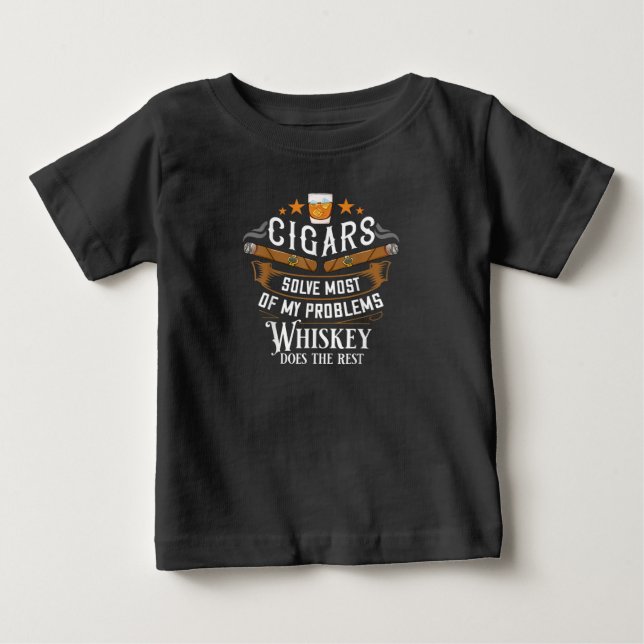 Camiseta De Bebé Los cigarros resuelven la mayoría de mis problemas (Anverso)