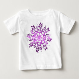 Camiseta De Bebé Los círculos florales tienen un elemento morado.