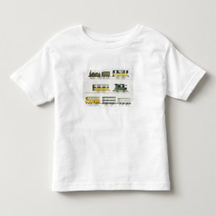 Camiseta De Bebé Los coches empleados en el ferrocarril, platean 7