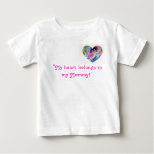 Camiseta De Bebé ¡Los colores del amor, "mi corazón pertenecen a