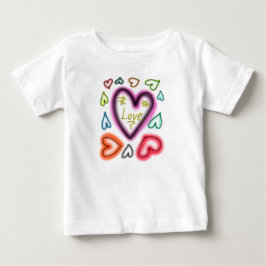 Camiseta De Bebé los corazones