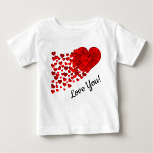 Camiseta De Bebé Los corazones rojos te aman
