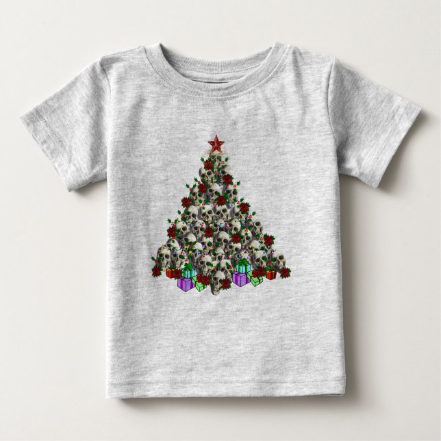 Camiseta De Bebé Los cráneos del navidad (Anverso)