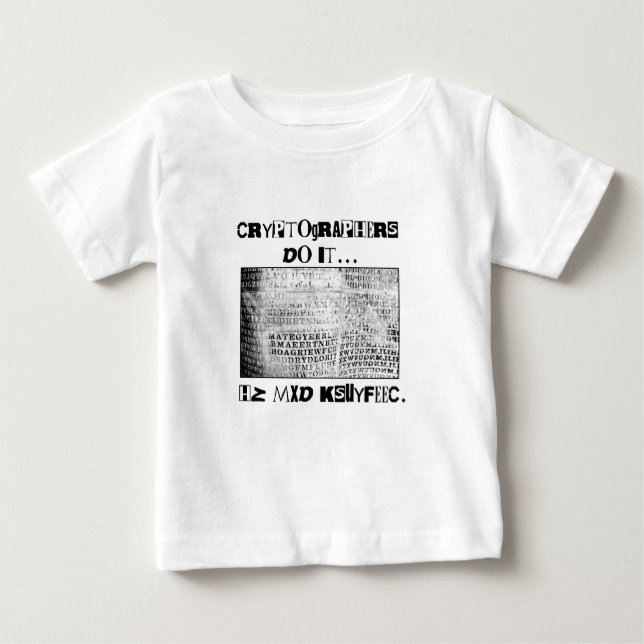 Camiseta De Bebé Los criptógrafos lo hacen... HZ MXD KSUYFEEC (Anverso)