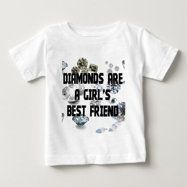 Camiseta De Bebé Los Diamantes Son Un Mejor Amigo Chica (Anverso)