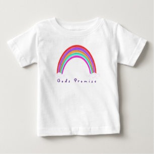Camiseta De Bebé "Los dioses prometen" arcoiris 