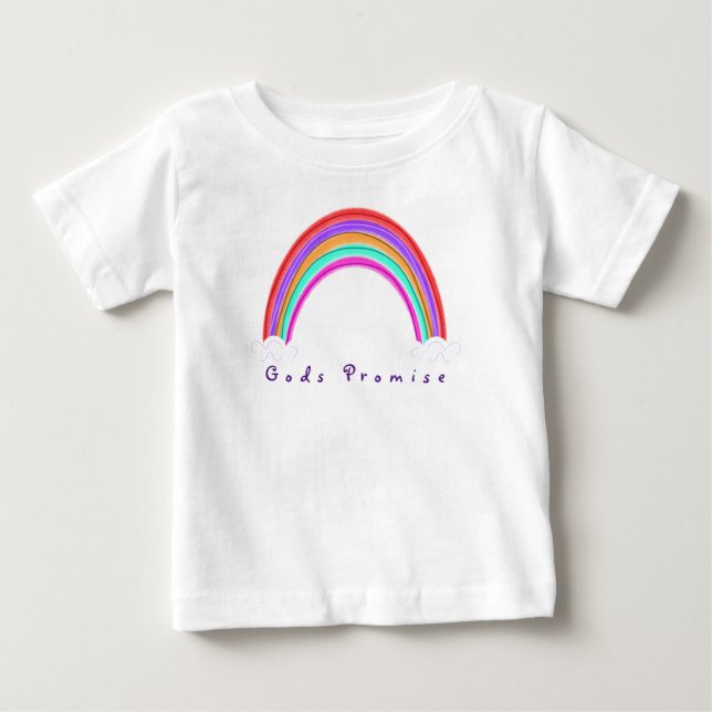 Camiseta De Bebé "Los dioses prometen" el arcoiris | (Anverso)