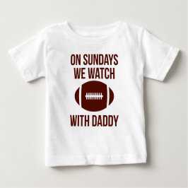 Camiseta De Bebé Los Domingos Vemos Fútbol Con Papi
