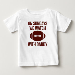 Camiseta De Bebé Los Domingos Vemos Fútbol Con Papi