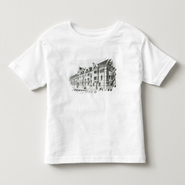 Camiseta De Bebé Los edificios del prado, iglesia de Cristo, Oxford (Anverso)