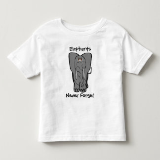 Camiseta De Bebé Los elefantes nunca olvidan - Personalizados