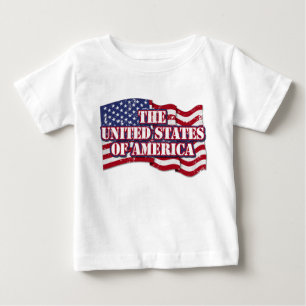Camiseta De Bebé Los Estados Unidos de América con bandera afligida
