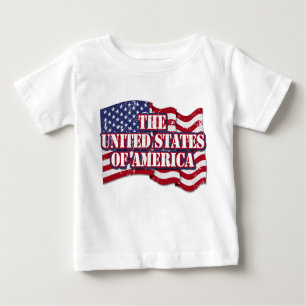 Camiseta De Bebé Los Estados Unidos de América con bandera afligida