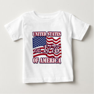 Camiseta De Bebé Los Estados Unidos de América est 1776 con la