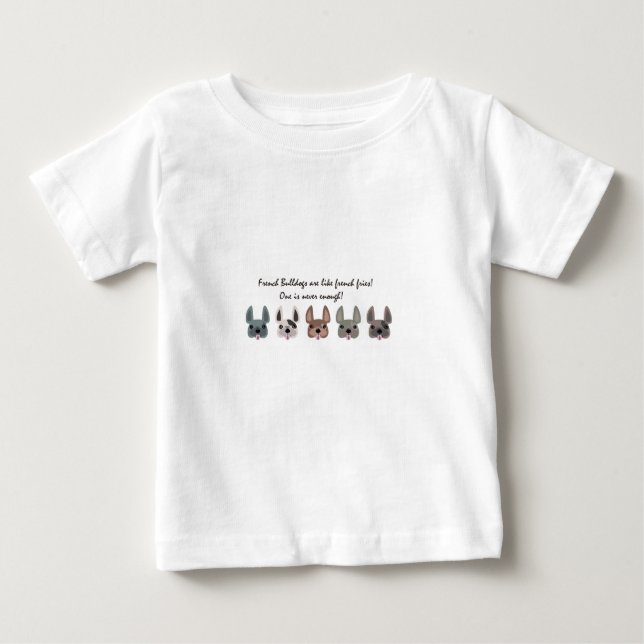 Camiseta De Bebé Los Frenchies son como la colección de las patatas (Anverso)