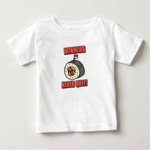 Camiseta De Bebé Los ganadores nunca abandonan: Citas motivacionale