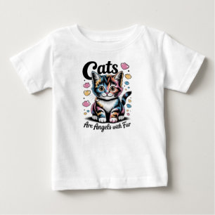 Camiseta De Bebé Los gatos son ángeles con pelo