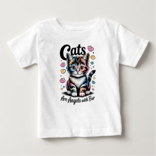 Camiseta De Bebé Los gatos son ángeles con piel