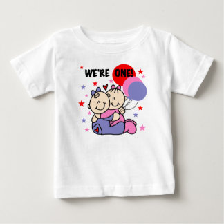 Camiseta De Bebé Los gemelos somos un primer cumpleaños