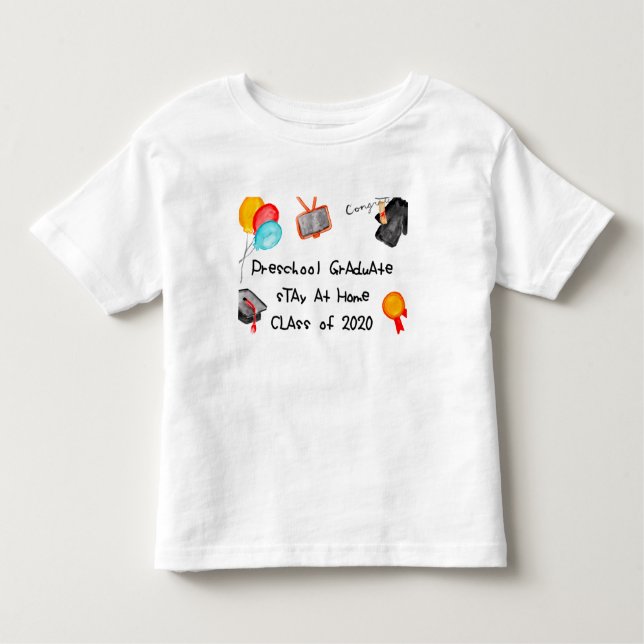 Camiseta De Bebé Los Grados Pre-K Se Quedan En La Clase Home 2020 (Anverso)