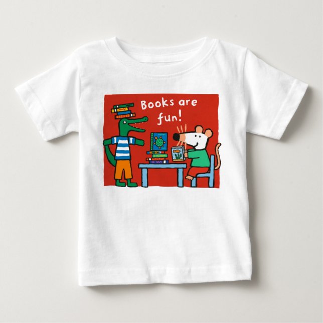 Camiseta De Bebé Los libros Maisy y Charley son divertidos (Anverso)
