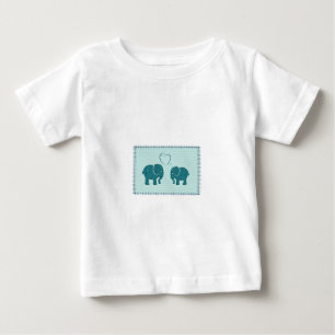 Camiseta De Bebé Los lindos y modernos elefantes románticos adorabl