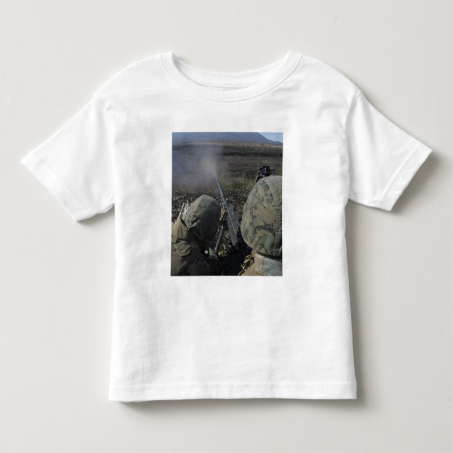 Camiseta De Bebé Los marines disparan una ametralladora de calibre  (Anverso)