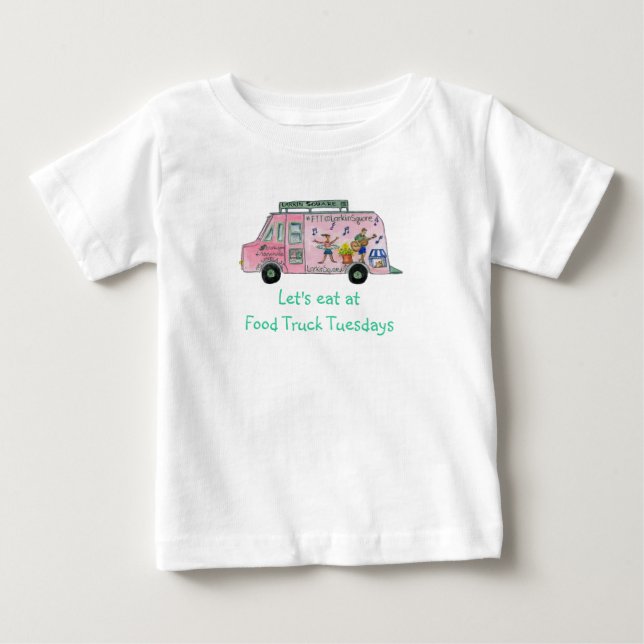 Camiseta De Bebé Los martes del food Truck (Anverso)