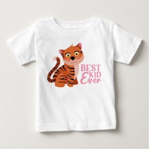 CAMISETA DE BEBÉ LOS MEJORES NIÑOS DE TODO TIGRE ROSA