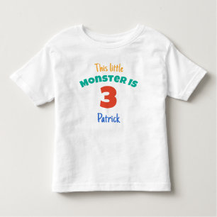 Camiseta De Bebé Los monstruos Cumpleaños Este Pequeño Monstruo Aña