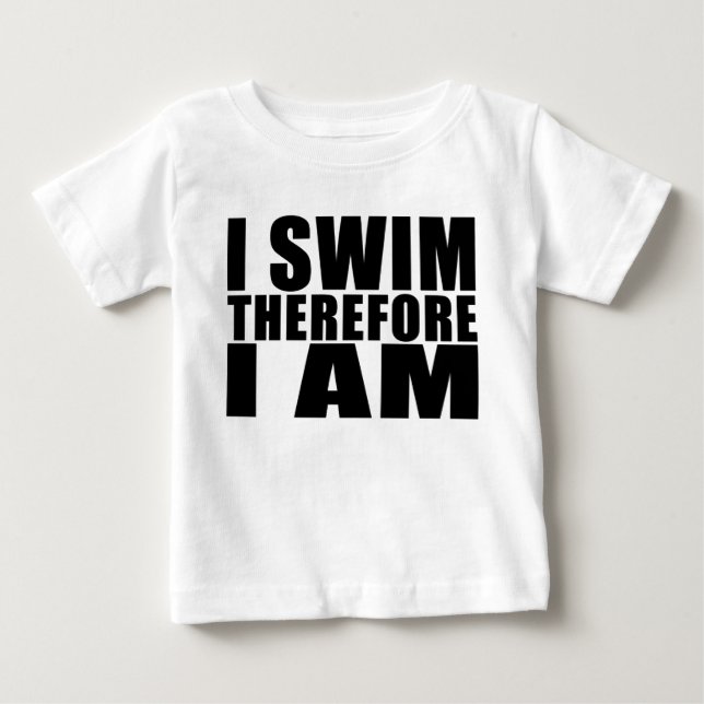 Camiseta De Bebé Los nadadores divertidos citan chistes que me nado (Anverso)