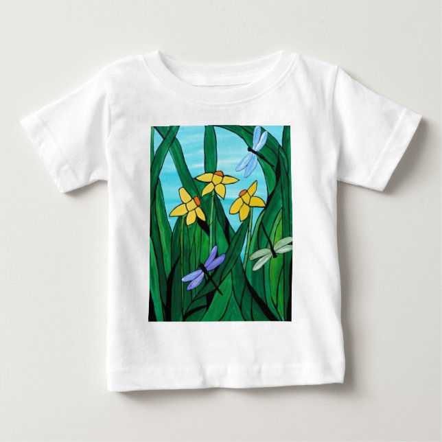 Camiseta De Bebé Los narcisos y el dragón vuela (Anverso)
