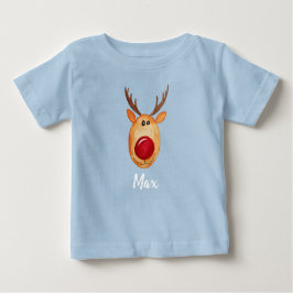 Camiseta De Bebé Los Navidades de Baby Boy acuardan a Rudolph con s