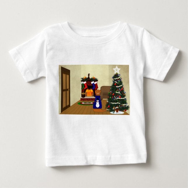 Camiseta De Bebé Los Navidades de Oliver The Otter (Anverso)