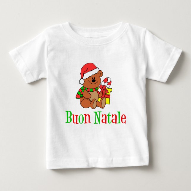 Camiseta De Bebé Los Navidades Italianos Tienen Cuidado Con Los Niñ (Anverso)