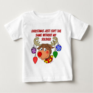 Camiseta De Bebé Los navidades no son iguales sin mi Soldado