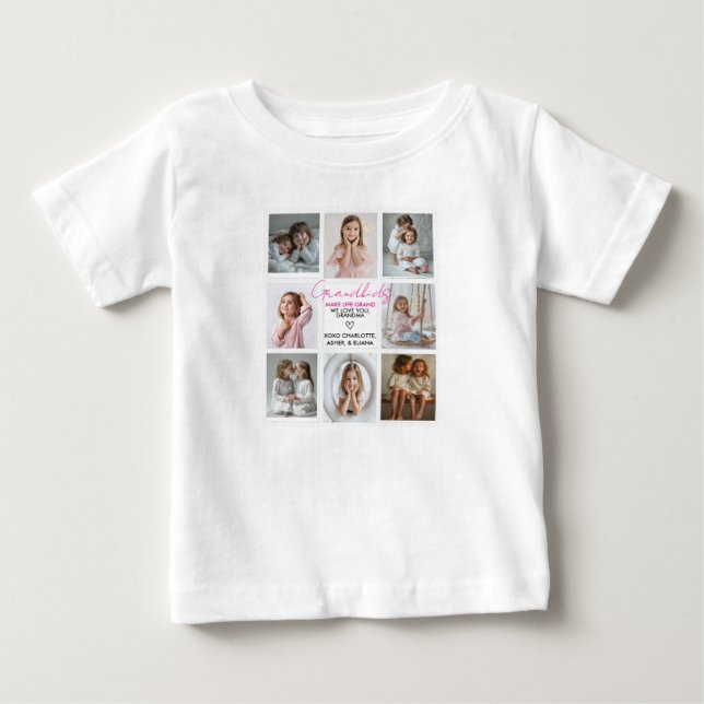 Camiseta De Bebé Los nietos hacen de la vida una gran abuela Person (Anverso)