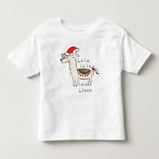 Camiseta De Bebé Los niños de los Navidades de Llama son graciosos (Anverso)