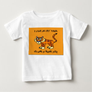 CAMISETA DE BEBÉ LOS NIÑOS DEL TIGRE DEL MASCOTA MULTAN LA CAMISET