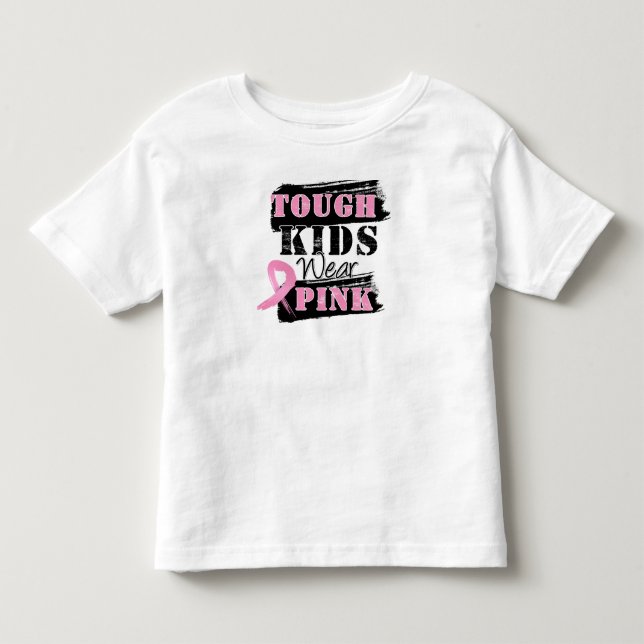 Camiseta De Bebé Los niños duros llevan el rosa - conciencia del (Anverso)