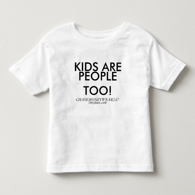 CAMISETA DE BEBÉ ¡LOS NIÑOS ESTÁN, GENTE TAMBIÉN! , (Anverso)