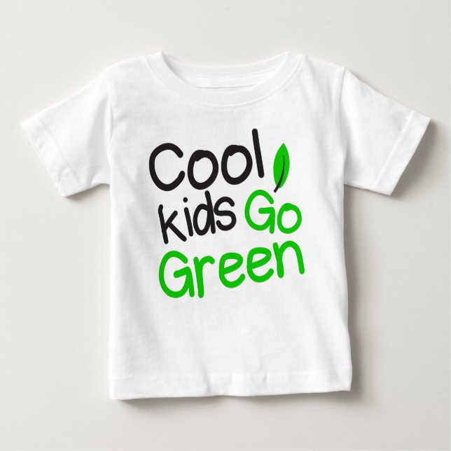 Camiseta De Bebé los niños geniales se vuelven verdes (Anverso)