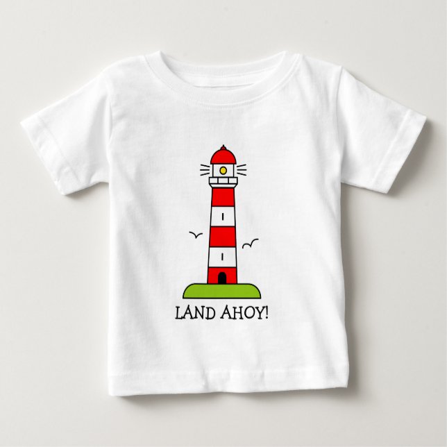 Camiseta De Bebé Los niños náuticos visten el dibujo animado rayado (Anverso)