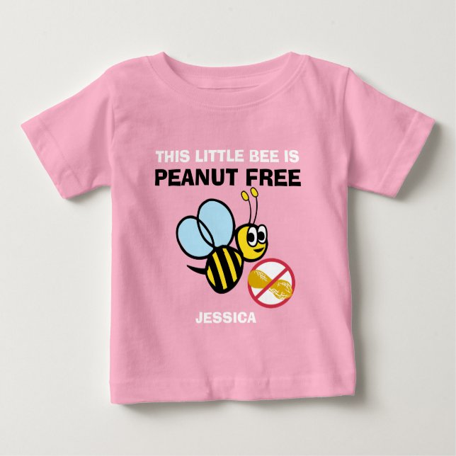 Camiseta De Bebé Los niños personalizados de la abeja del cacahuete (Anverso)