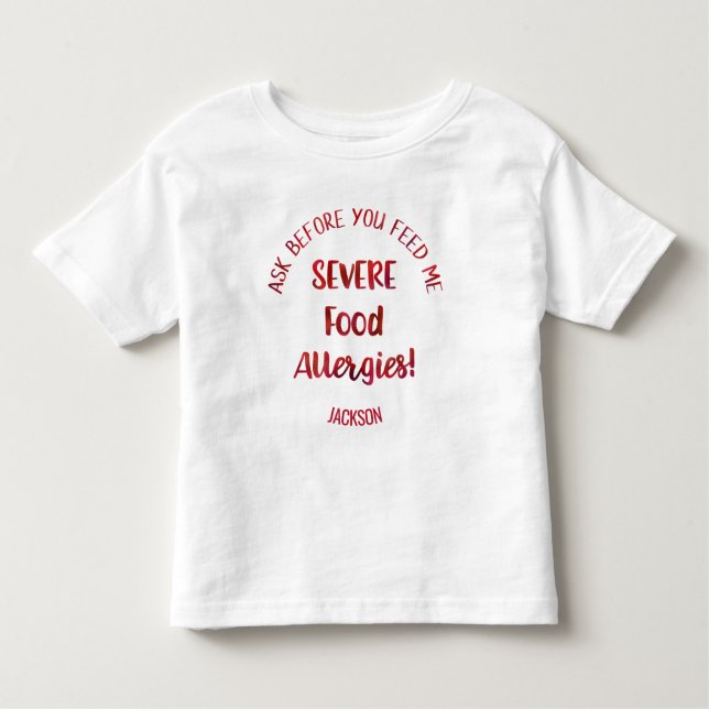 Camiseta De Bebé Los niños severos de las alergias alimentarias (Anverso)
