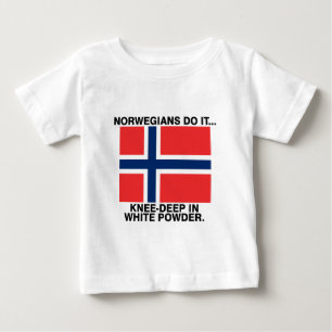 Camiseta De Bebé Los Noruegos Lo Hacen... Rodilla en polvo blanco