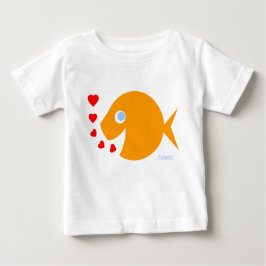 Camiseta De Bebé Los ojos azules, bebés, Personalizados de peces de